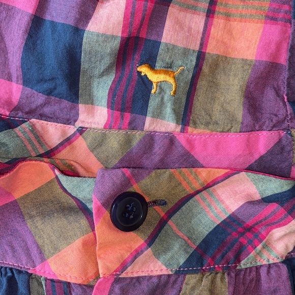 VS PINK Bright Plaid Sundress Mini Dress w/Pockets - Picture 8 of 10